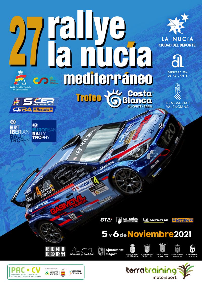 Cartel 27 Rallye La Nucia-Mediterráneo, Costa Blanca 2021